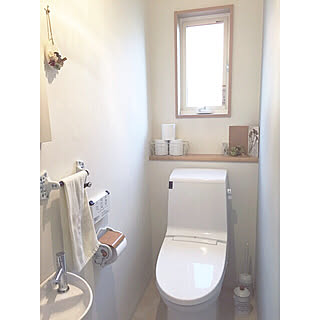 バス/トイレ/トイレットペーパー収納/トイレットペーパーホルダー/トイレ ディスプレイ/ナチュラル...などのインテリア実例 - 2018-03-08 13:05:56