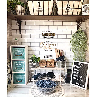 壁紙/セリア/salut!/収納DIY /ももたくママ...などのインテリア実例 - 2019-08-12 22:57:07