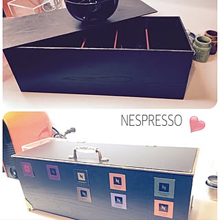 キッチン/コーヒー大好き/リメイクBOX/リメイク雑貨/NESPRESSO...などのインテリア実例 - 2016-07-12 08:28:09