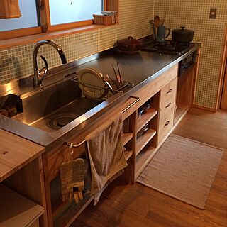 ステンレス天板 造作キッチンのインテリア実例 Roomclip ルームクリップ