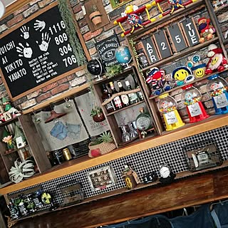 部屋全体/Facebookやってます♪/自己満足の世界/ステンシル/男前インテリア雑貨...などのインテリア実例 - 2017-04-25 21:37:55