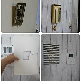 玄関/入り口/じぃさん二人組/賃貸でも諦めない!/ダイノック屋の嫁/coucouだから300円...などのインテリア実例 - 2017-06-11 15:53:42