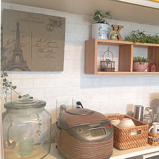 エッフェル塔/ガラスジャー/炊飯器/雑貨/フェイクグリーン...などのインテリア実例 - 2018-04-27 16:02:10