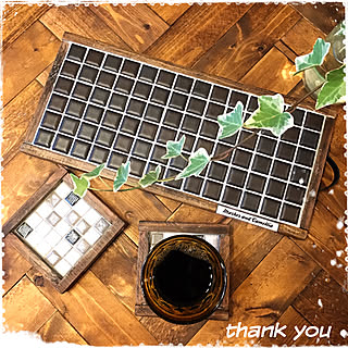 机/タイルコースター/タイルカフェトレイ/ありがとう❤/macaちゃん♡のインテリア実例 - 2017-07-22 02:35:09