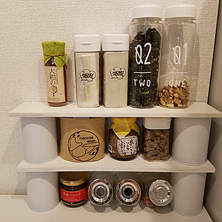 キッチン/マイナーチェンジ/セリア ドレッシングボトル/白化したい/ミックスナッツ...などのインテリア実例 - 2019-07-08 00:00:37