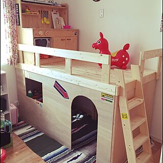 子供部屋 ロフトベッドのインテリア実例 Roomclip ルームクリップ
