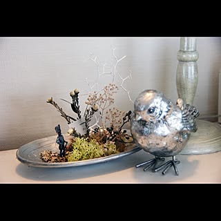 棚/アンティーク/グレー/ドライアレンジ/塩系インテリアの会...などのインテリア実例 - 2015-01-29 22:32:04