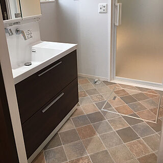 洗面所の床のインテリア実例 Roomclip ルームクリップ
