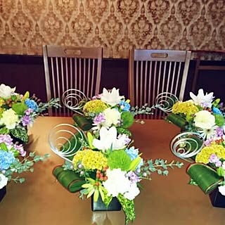 玄関/入り口/テーブルフラワー/生花/フラワーアレンジメント/法事...などのインテリア実例 - 2017-03-20 16:14:39