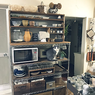 スチールラック 食器棚diyのインテリア 手作りの実例 Roomclip ルームクリップ