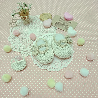 壁/天井/幸せが来てくれるといいなぁ/大切にします♡/meiさんの作品♡/幸せのベビーシューズ♡/meiさんのベビーシューズ♡...などのインテリア実例 - 2019-02-19 19:49:24