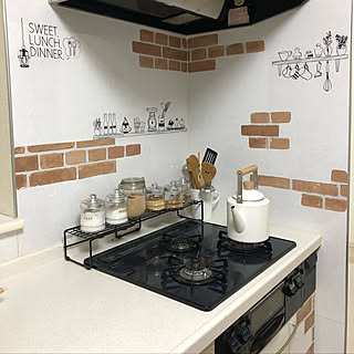 キッチン/キッチンシート/CAN DO/一人暮らし/ハンドメイド/いつもいいねをありがとうございます♡...などのインテリア実例 - 2017-12-25 16:42:22