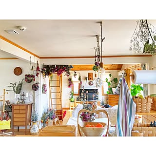 部屋全体/スウェーデンハウス /花のある暮らし/フラワーレッスン/リース教室...などのインテリア実例 - 2017-04-24 09:03:59