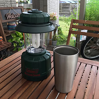 ホットコーヒー/コールマン ランタン/木製折りたたみテーブル/癒し/ニトリ...などのインテリア実例 - 2019-10-20 16:01:45
