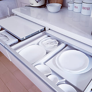 お皿は立てて収納のインテリア実例 Roomclip ルームクリップ