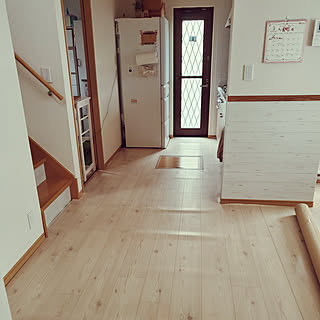 キッチン/壁紙屋本舗/クッションフロア/白×木が好きのインテリア実例 - 2020-02-23 14:40:29