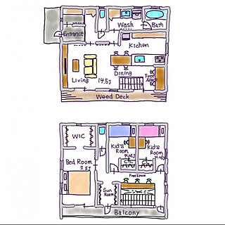 間取り絵のインテリア実例 Roomclip ルームクリップ