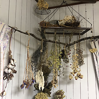 ハンドメイド/ドライフラワー/スワッグ/ナチュラル/壁/天井のインテリア実例 - 2020-02-12 17:19:30