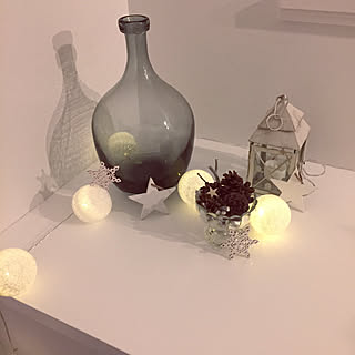 棚/コットンボールランプ/ナチュラルインテリア/クリスマス/ホワイトインテリア...などのインテリア実例 - 2017-11-15 01:38:14