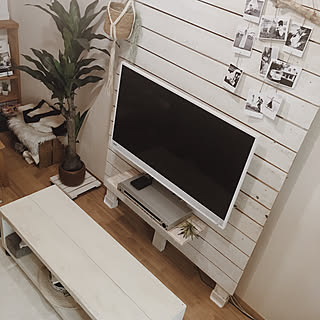 リビング/テレビ台DIY/モノトーン/Boho Style/ディアウォール...などのインテリア実例 - 2017-09-28 12:21:41
