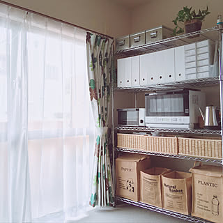 女性の、2DK、家族住まいの「棚」についてのインテリア実例