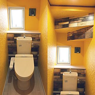 トイレ 黄色の壁のインテリア実例 Roomclip ルームクリップ