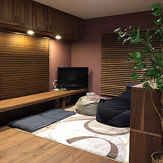 リビング/ブラインド/ウッドブラインド/ナニック/ヒノキのウッドブラインド...などのインテリア実例 - 2018-04-28 22:09:23