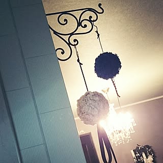 壁/天井/ペーパーフラワー/ペーパーフラワーボール/リース/IKEA...などのインテリア実例 - 2014-11-09 17:15:59