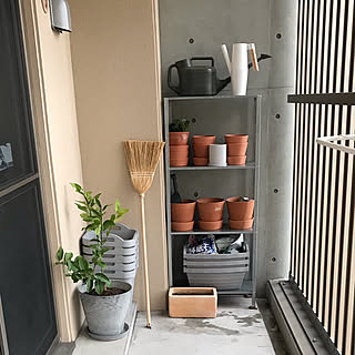 ベランダガーデニング Ikeaの棚のインテリア実例 Roomclip ルームクリップ