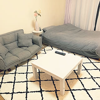 白グレー時々ピンクのインテリア実例 Roomclip ルームクリップ
