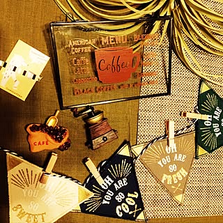 これからもよろしくお願いします⑅◡̈*/いいね&フォローありがとうございます♡/ウロウロし隊/コースター/ガーランド/nico and......などのインテリア実例 - 2016-10-30 10:43:20