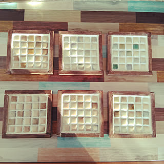 キッチン/タイルDIY/コースター手作り/レトロ/セリア...などのインテリア実例 - 2017-08-18 06:45:35