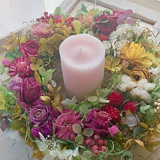 キャンドルホルダー ドライフラワーのある暮らしのインテリア実例 Roomclip ルームクリップ