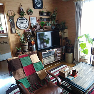 玄関/入り口/編み編み完成しました***/つなぎブランケット***/かぎ針編み/色んな事が初心者★...などのインテリア実例 - 2019-02-13 17:00:38