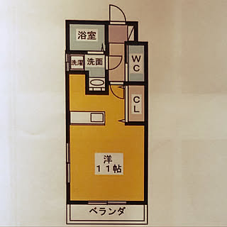 ワンルーム 間取り図のインテリア レイアウト実例 Roomclip ルームクリップ