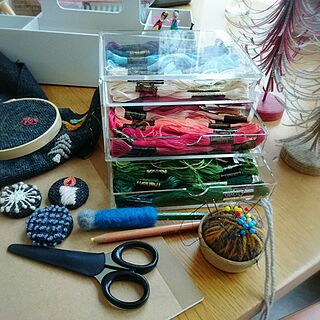 無印良品 刺繍糸の収納のインテリア実例 Roomclip ルームクリップ