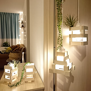 フェイクグリーン セリアのペンダントライトのインテリア実例 Roomclip ルームクリップ