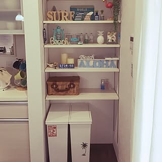 可動棚の下にゴミ箱のインテリア実例 Roomclip ルームクリップ