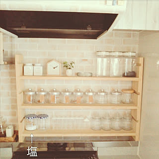 キッチン/ナチュラル/ナチュラルインテリア/カフェ風インテリア/100均...などのインテリア実例 - 2019-12-06 20:52:24