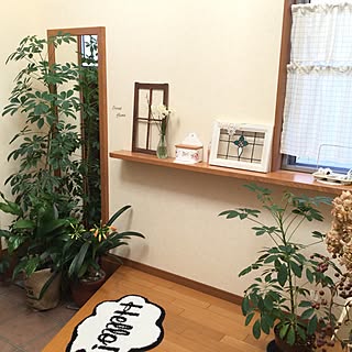 玄関/入り口/イマン/フランフラン/ステンドグラス/a.roseちゃんの窓枠/a.roseちゃんの作品...などのインテリア実例 - 2017-04-03 16:29:21
