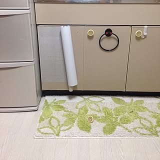 キッチン/古い賃貸/カッティングシート/セリア/シンク下 収納/迷い中ヾ(;´▽`A``...などのインテリア実例 - 2014-12-28 23:34:59