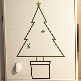 マスキングテープ クリスマスツリーのインテリア実例 Roomclip ルームクリップ