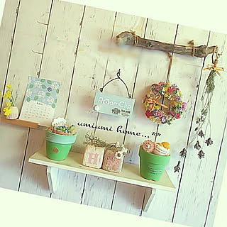 棚/ハンドメイド/自分らしく自由に…/ドライフラワーのある暮らし/癒し...などのインテリア実例 - 2020-06-10 21:45:37