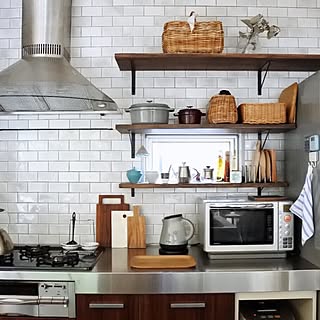 キッチン/IKEA時計/マリメッコ/飯高幸作/仔犬印ティーポット...などのインテリア実例 - 2016-09-22 09:34:43