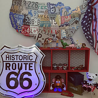 100均 アメリカ国旗のインテリア実例 Roomclip ルームクリップ