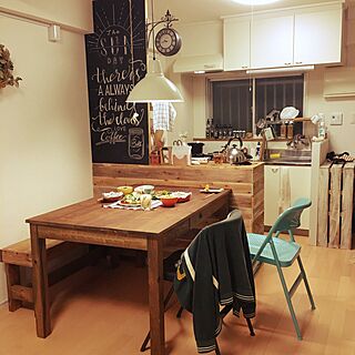 キッチン/ダイニングテーブル/一人暮らし/手作り/DIY...などのインテリア実例 - 2016-05-23 18:21:47