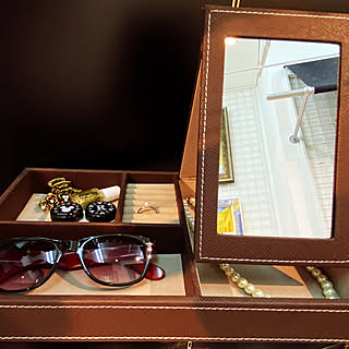 コスメ収納/アクセサリー収納/マルチ レザートレー/すぐれもの/雑貨...などのインテリア実例 - 2020-02-20 21:22:27