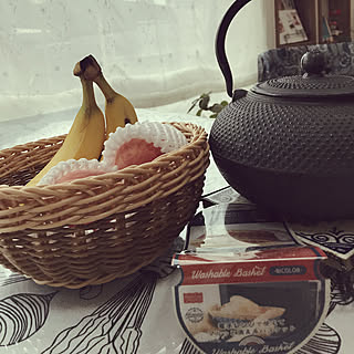 机/ニトリのオーダーカーテン/福島の桃/ゴボウ茶/新商品買ったよ!...などのインテリア実例 - 2018-07-07 09:24:32