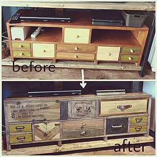 テレビ台リメイクのインテリア実例 Roomclip ルームクリップ
