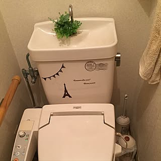 ウォールステッカー トイレタンクのインテリア実例 Roomclip ルームクリップ